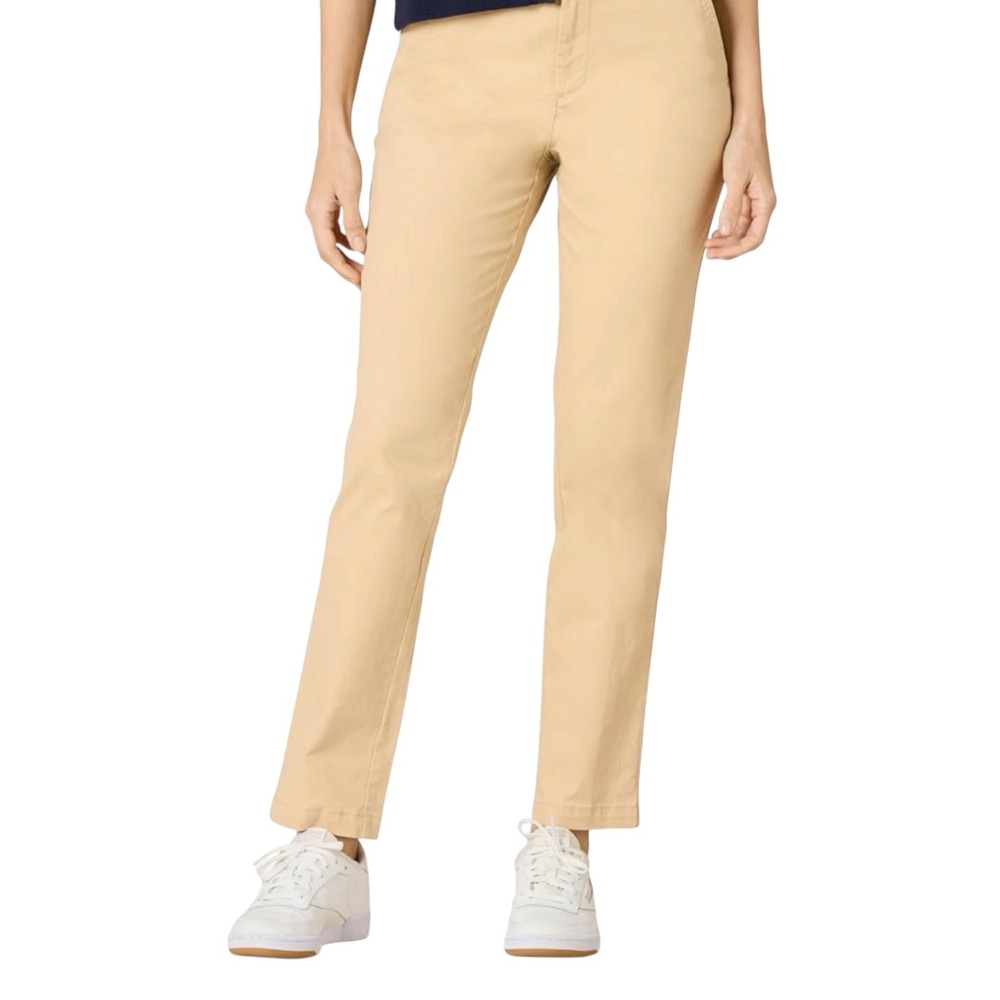 Amazon Essentials Size 4 Women's High-Rise Slim-Fit Straight Leg Khaki Pant